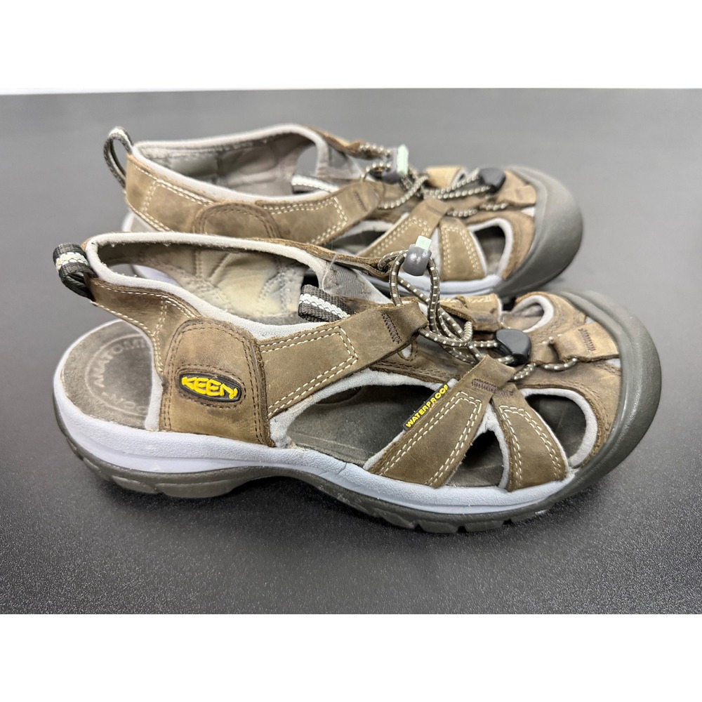 Keen Arroyo II Womens Hiking Sandals Brown Leather Waterproof Shoes